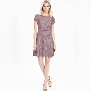 Banana Republic Red Tweed Mini Dress